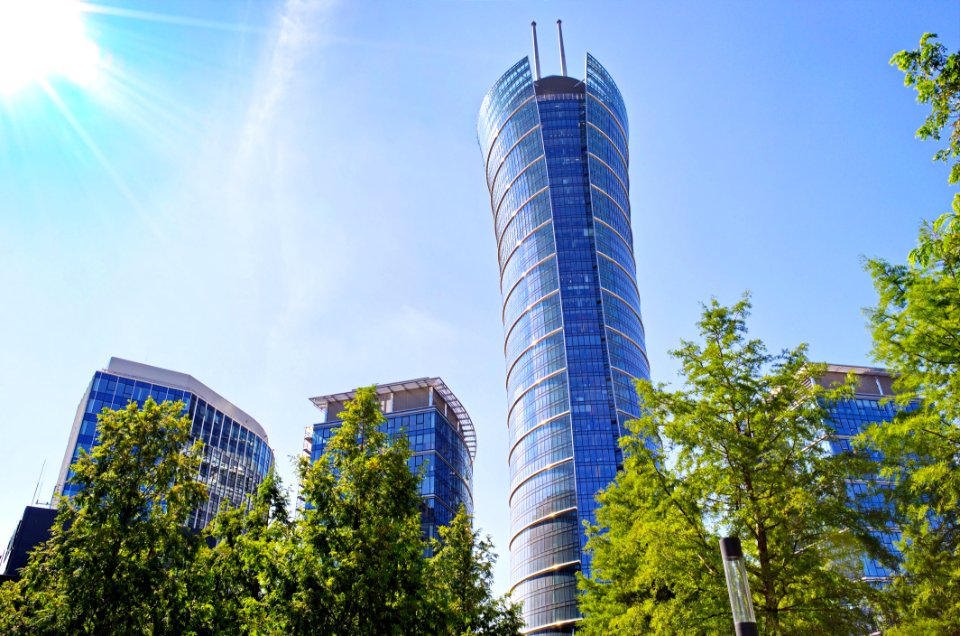 Warsaw Spire Glass Window Building Skyscraper