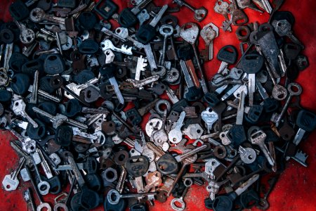 Gray And Black Assorted Key