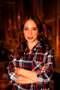 Woman Wearing Flannel Top