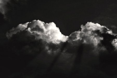 Monochrome Photography Of Clouds photo