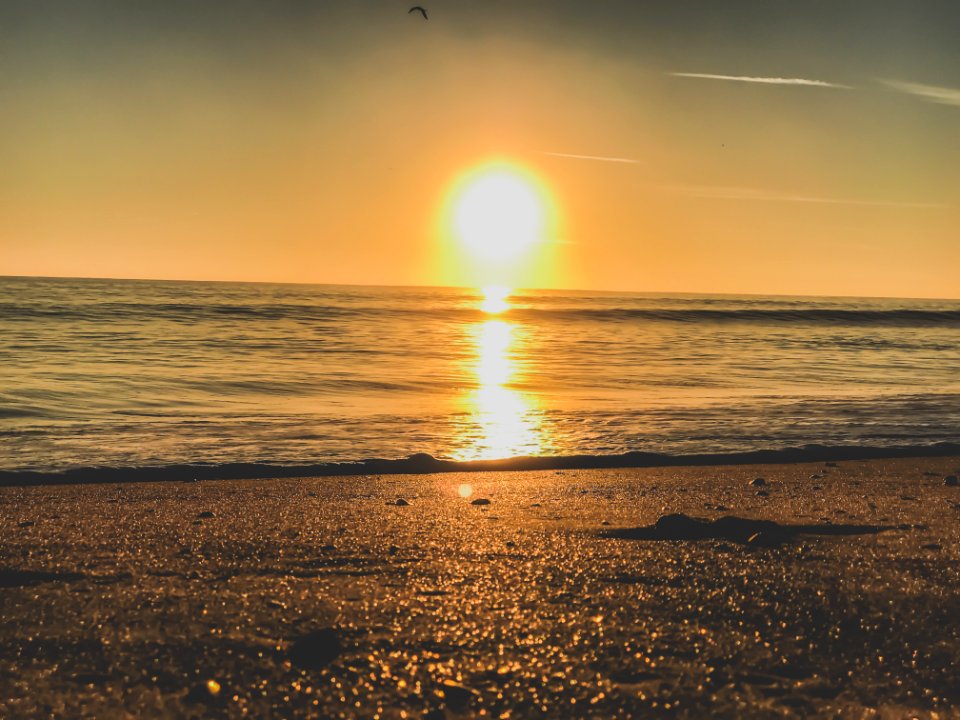 Photography Of Ocean During Sunset photo