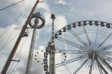 Several Amusement Park Rides Photo