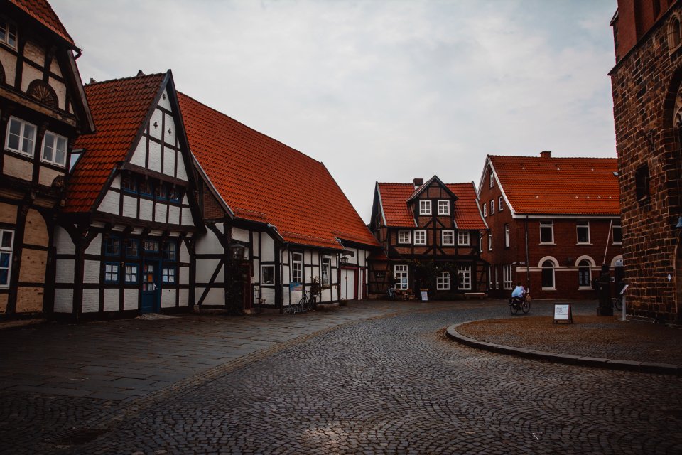 Brown And White Wooden Houses photo