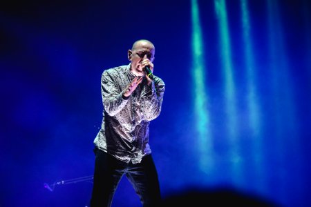 Chester Linkin Park Bennington Singing On Stage photo
