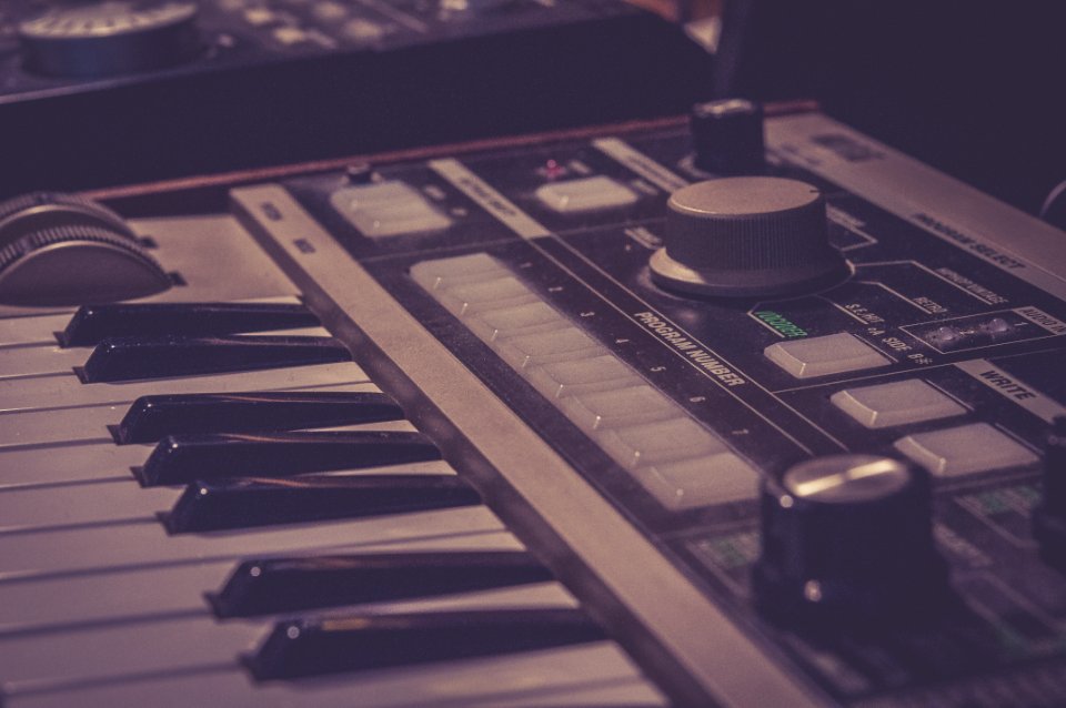 White And Black Electronic Piano