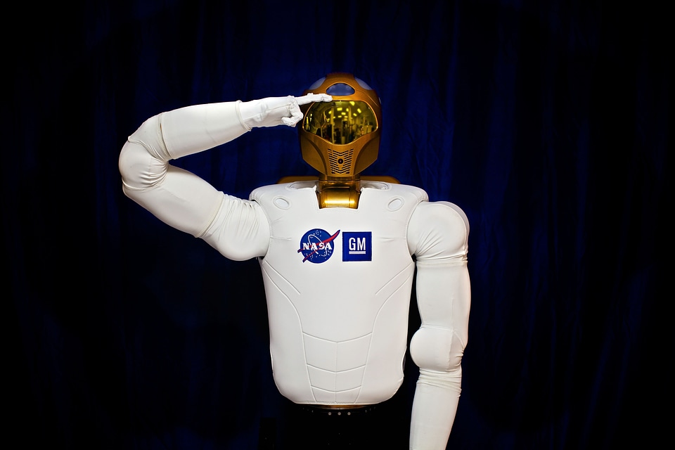Humanoid astronaut helper robot
