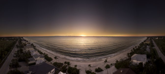 Panoramic Photography Of Beach During Golden Hour photo