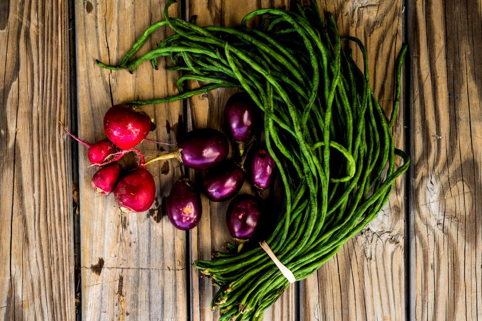 Vegetables On Brown Wooden Surface