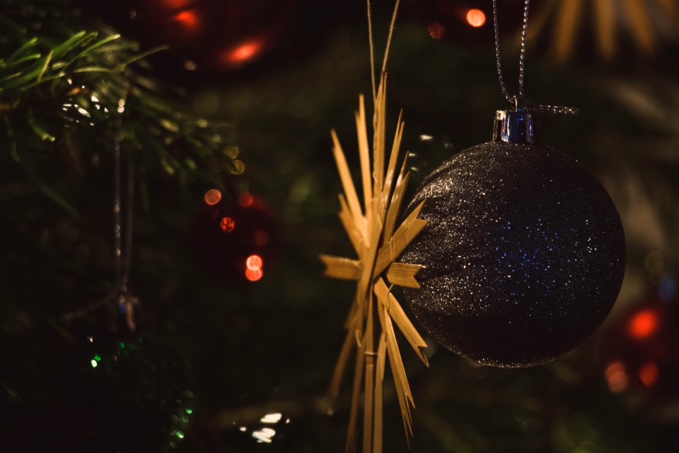 Round Black Bauble