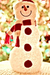 Red And White Snowman Standee Decor