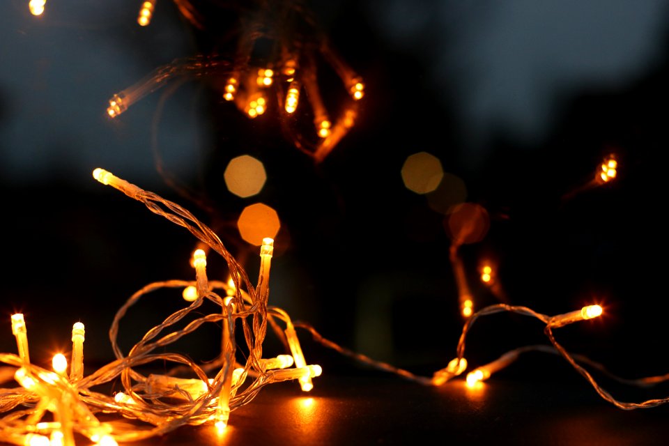 Shallow Focus Photography Of String Lights photo