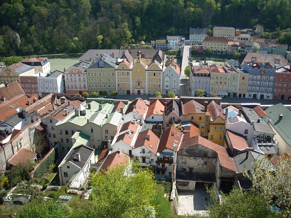 Historical city town square looking for austria