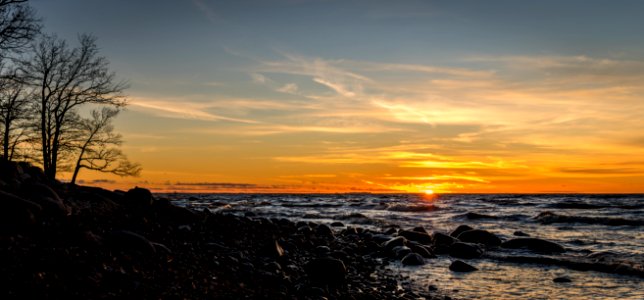 Seashore Photo Shot During Sunset