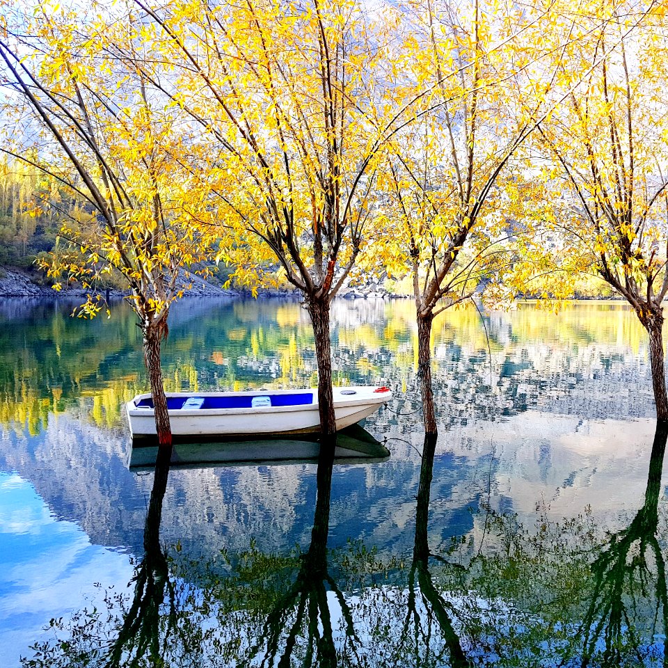 Photography Of White And Blue Wooden Boat On Water
