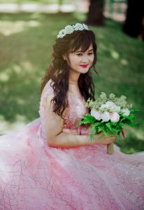 Womens Pink Gown photo