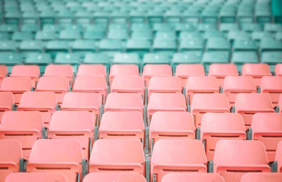 Pink And Blue Stadium Chairs