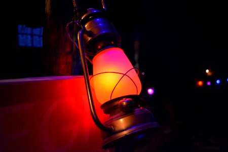 Gray Steel Kerosene Lamp