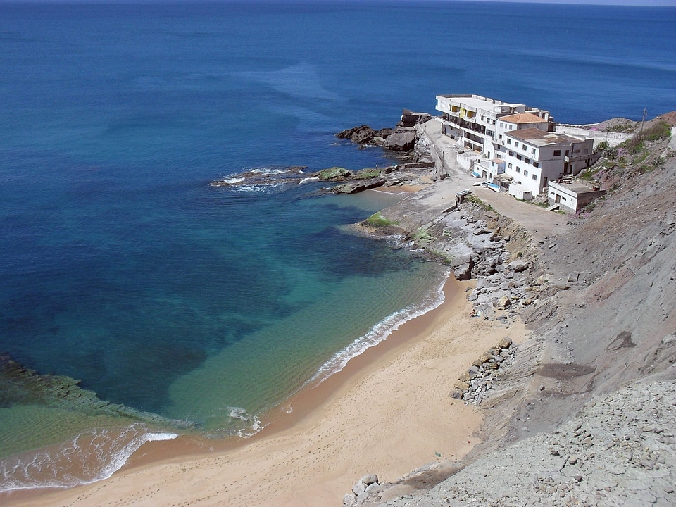 Water rocks beach photo