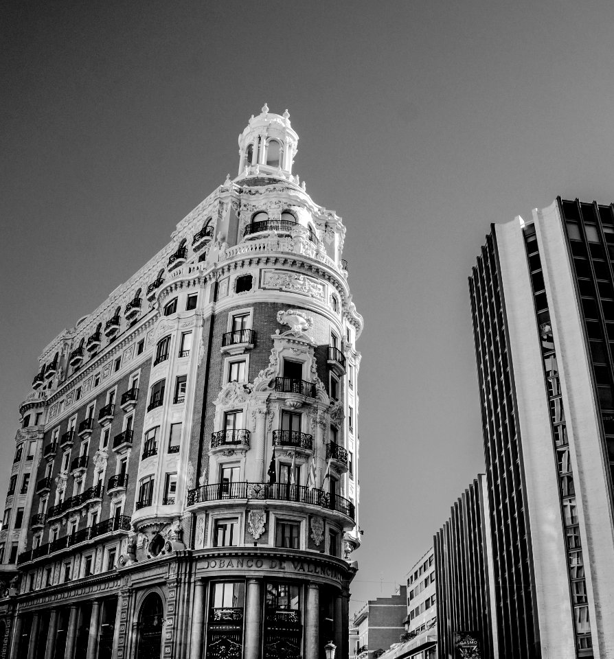Grayscale Photo Of Highrise Building