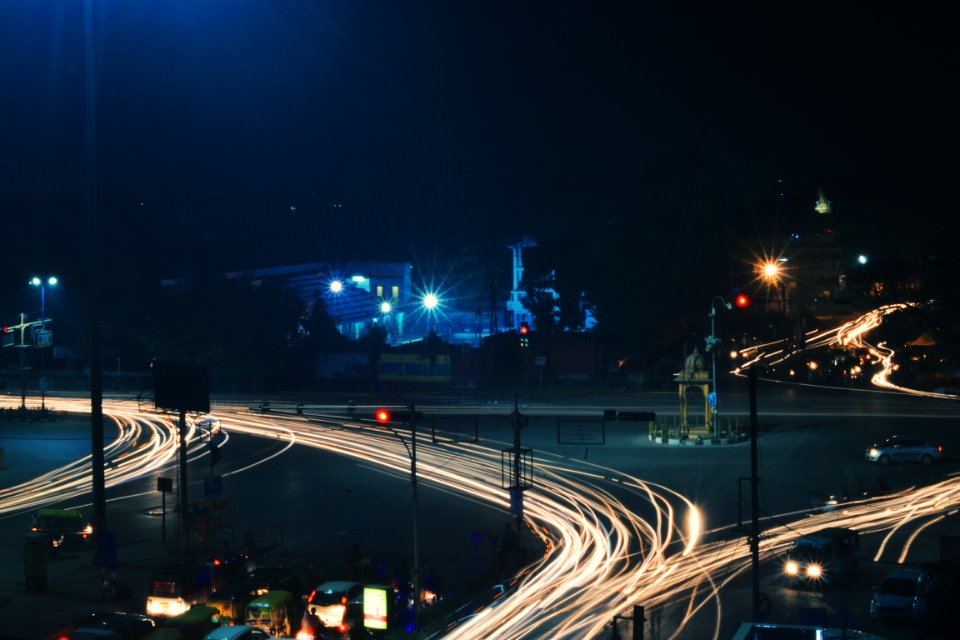 Time Lapse Photography Of Road And Vehicls