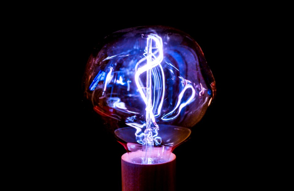 Brown Framed Light Bulb