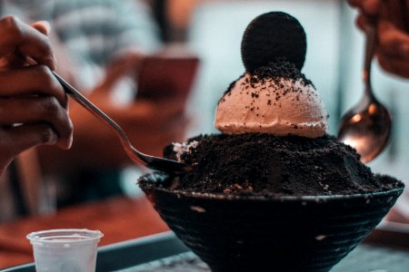 Person Scooping Ice Cream
