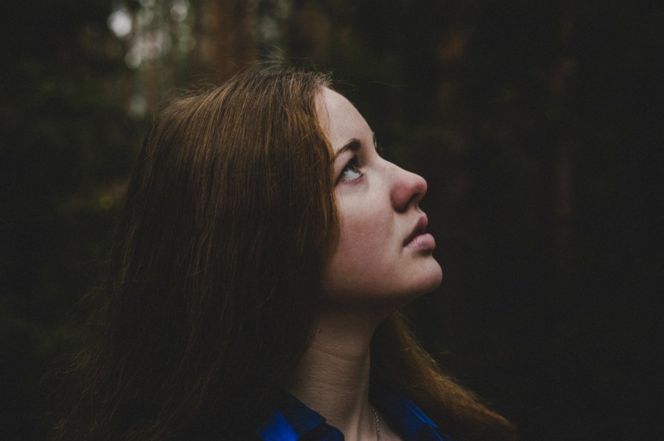 Woman In Blue Tops