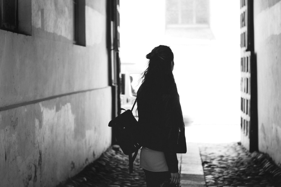 Woman Facing Back Photo
