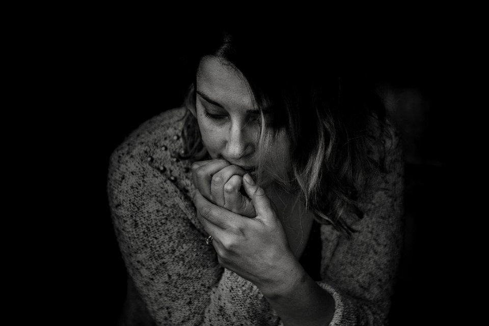 Greyscale Photography Of Woman Wearing Long-sleeved Top photo