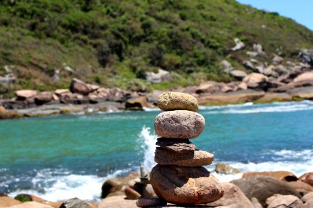 Close-Up Photography Of Rocks On Top Of Each Other photo