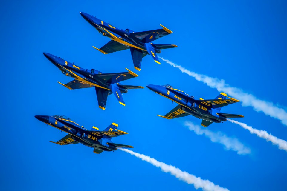 Four Jet Plane On Sky