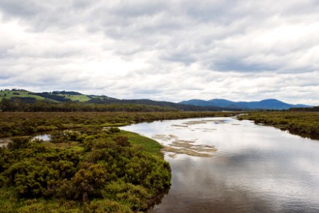 Scenic View Of Landscape During Cloudy Sky