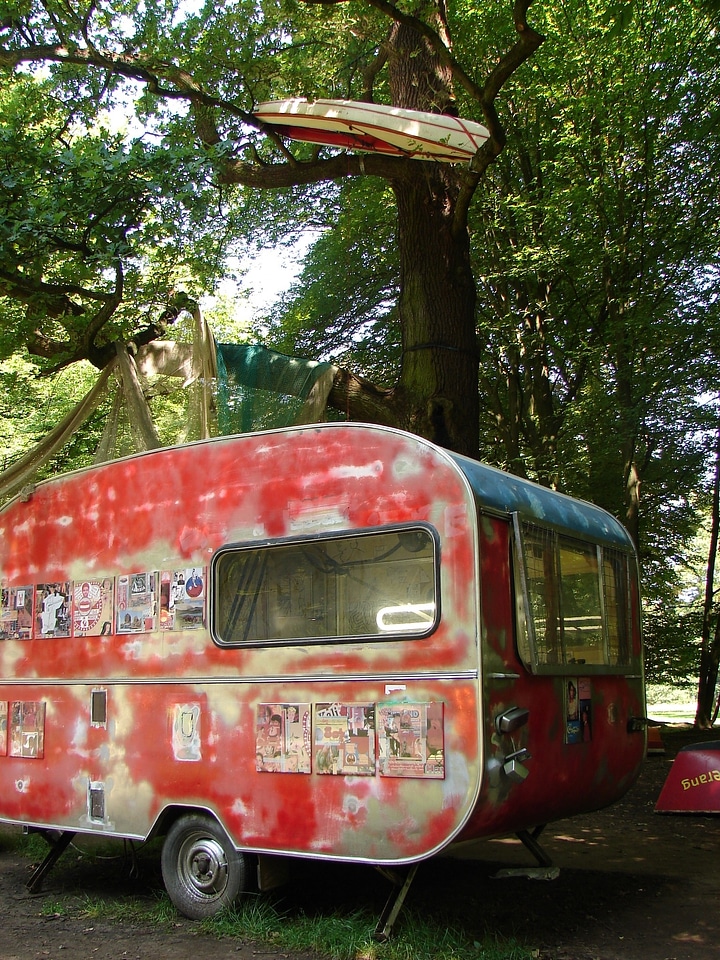 Camper mobile home campsite