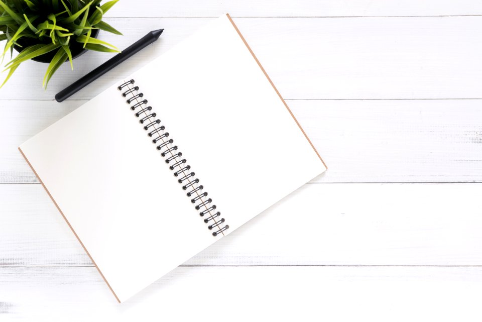 White Blank Notebook