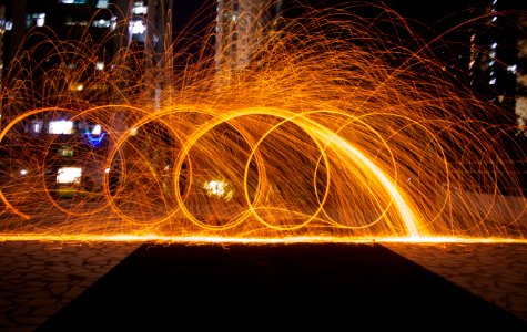 Time-lapsed Photography Of Fire Crackers photo