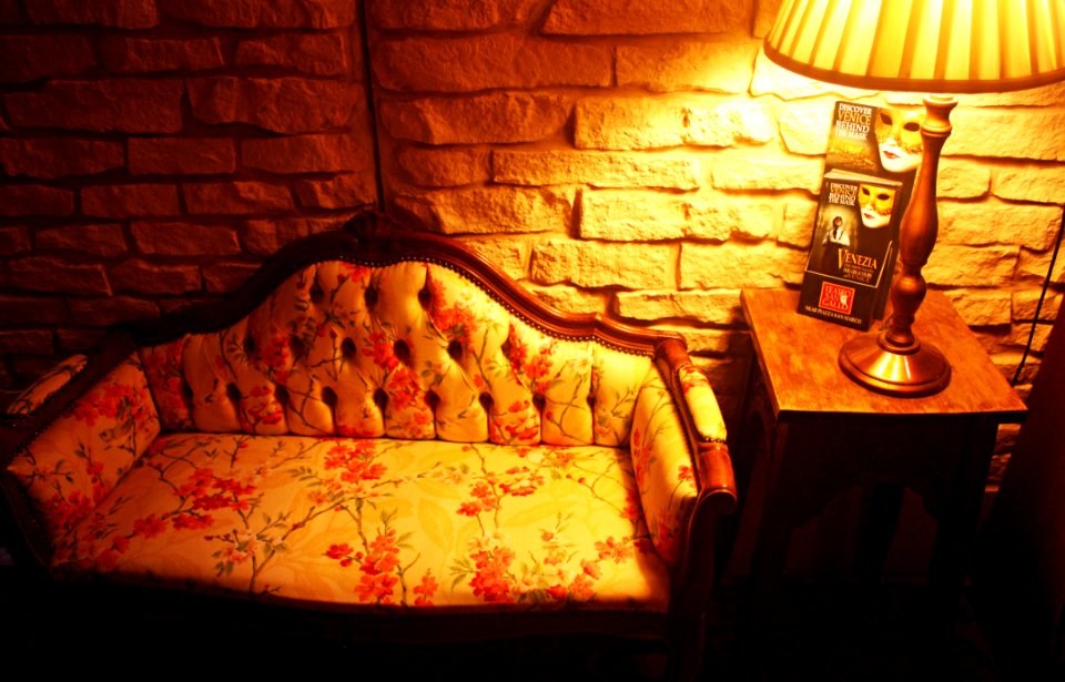 Table Lamp Turned On