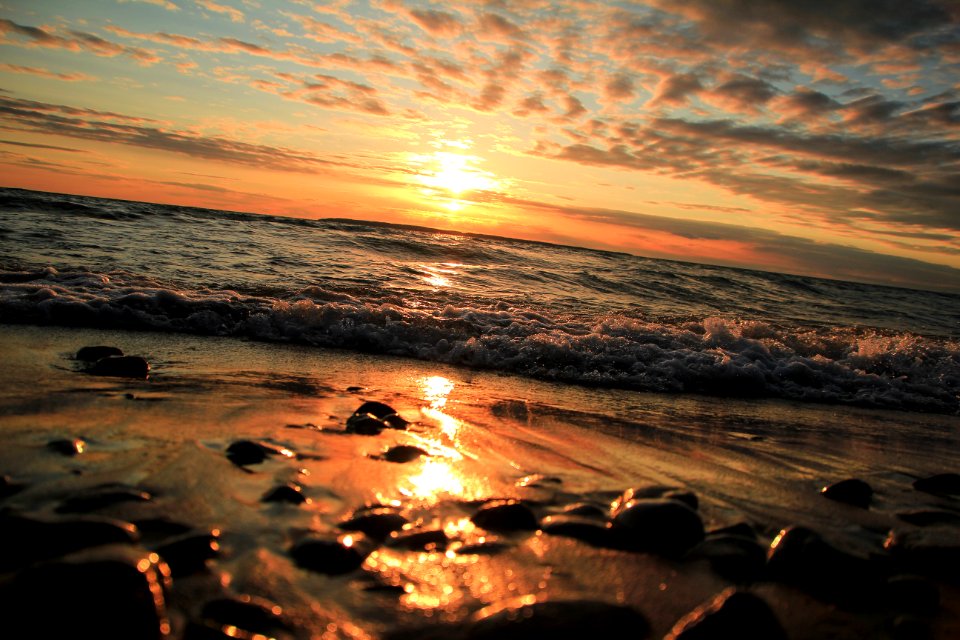 Ocean Taken Photo During Sunset