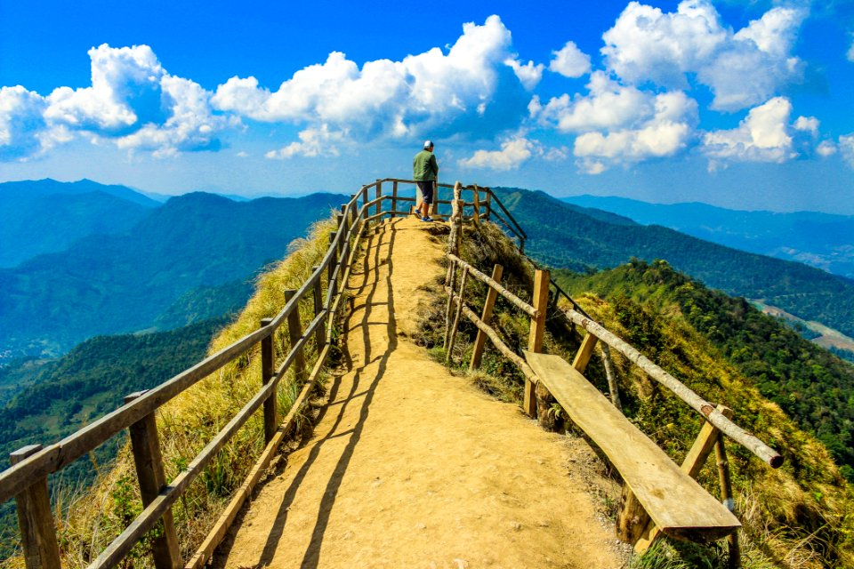 Photo Of A Man Standing In The Cliff