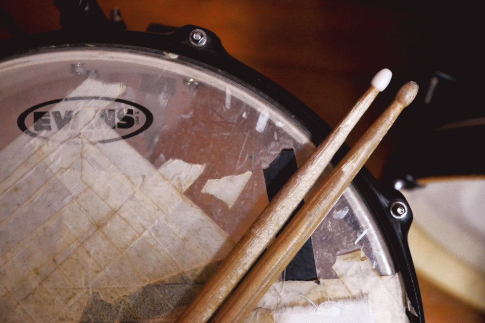Drum Stick On Drum Top