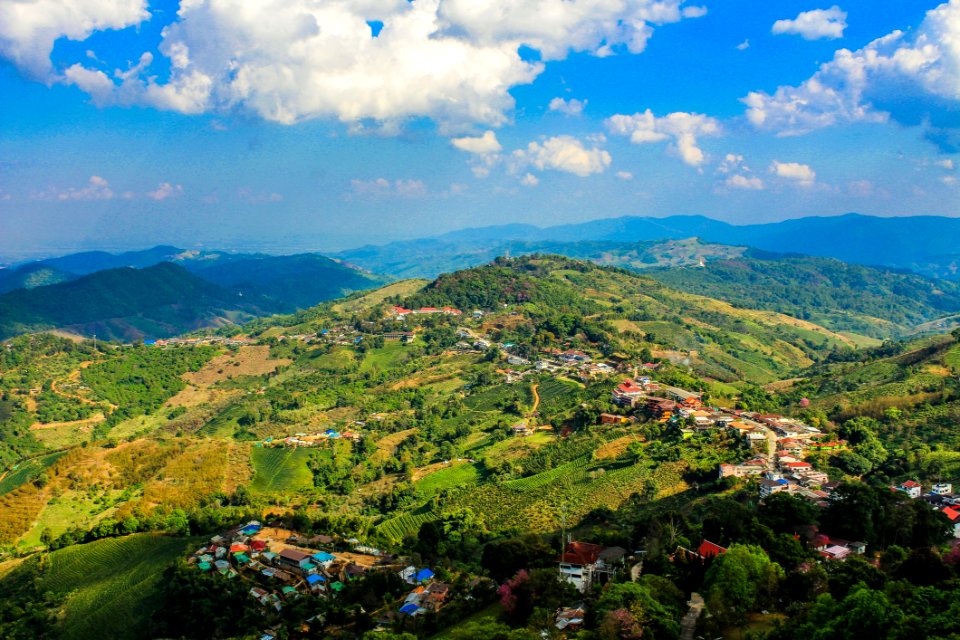 Aerial Photo Of Plains And Town