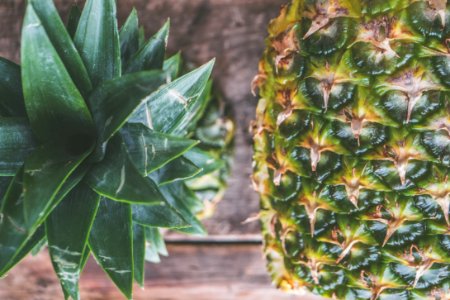 Closeup Photo Of Two Pineapples