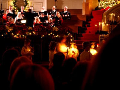 People Standing Inside Church photo