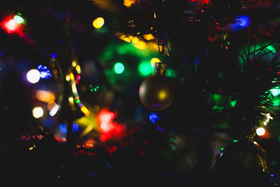Closeup Photography Of Christmas Bauble Hanging On Tree