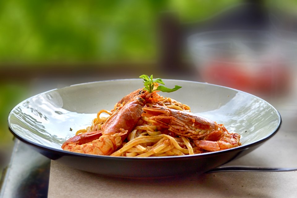 Close-Up Photography Of Cooked Shrimps And Pasta