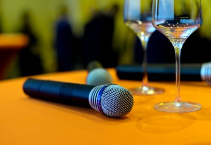 Photo Of Wireless Microphones On Top Of The Table photo