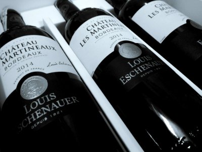 2014 Three Chateau Les Martineaux Bordeaux Bottles
