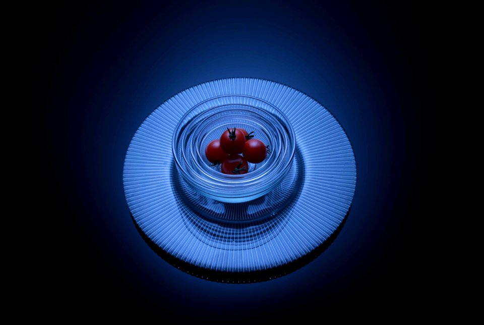 Cherry Tomatoes On Clear Glass Bowl