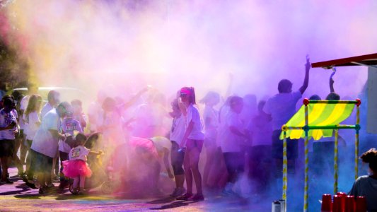 Group Of People Color Powder Festival photo