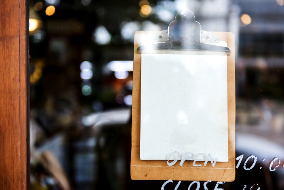 White Door Signage