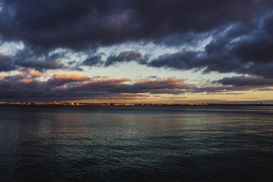Body Of Water During Purple Cloudy Sky